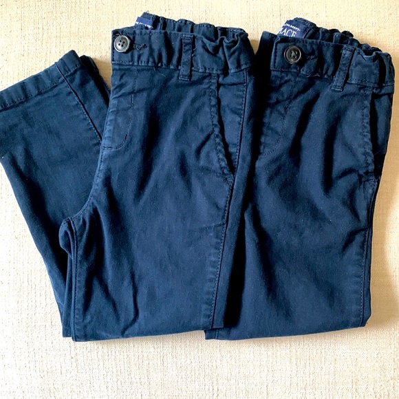 3 pairs of navy blue bottoms. Worn as school uniforms. Like new. - Picture 2 of 5